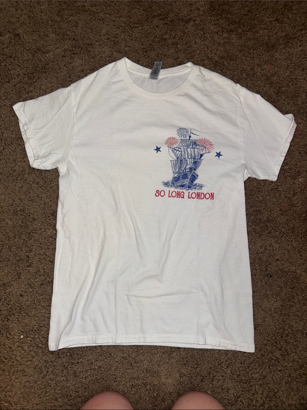 Taylor Swift- So Long London White Graphic Crewneck T-Shirt